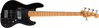Marcus Miller Jazz Bass® V (Five String), Maple Fretboard, Black, 3-Ply Black Pickguard