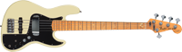 Marcus Miller Jazz Bass® V (Five String), Maple Fretboard, Vintage White, 3-Ply Black Pickguard